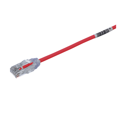 PANDUIT UTP28SP0.5MRD - Cable de Parcheo UTP / Cat6 / 28AWG Diámetro Reducido / 0.5 m (1.64 ft) / RJ45 / Rojo | SIERRA STORE