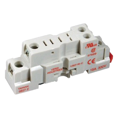 Base Socket para Relé SPDT / 15 A / 300 V / Montaje Riel DIN 35 mm o Lateral / Terminales Finger-Safe | SIERRA STORE