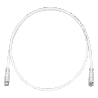 PANDUIT UTPSP0.5MY - Cable de Parcheo UTP Cat6 / 24 AWG / CM / 50 cm (1.64 ft) / Blanco Mate | SIERRA STORE