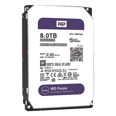 Disco duro WD de 8TB / 7200RPM / Optimizado para Videovigilancia | SIERRA STORE
