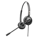 Diadema binaudal (duo) con tecnología antishock para teléfonos IP FANVIL y Polycom con micrófono de cancelación de ruido, larga | SIERRA STORE