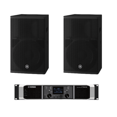 Kit de Refuerzo Sonoro / 2 Bocinas Pasivas 2 Vías 12" / Amplificador Clase D 2x1050W @ 4Ω / DSP Integrado / Bass-Reflex 54 Hz - 20 kHz | SIERRA STORE