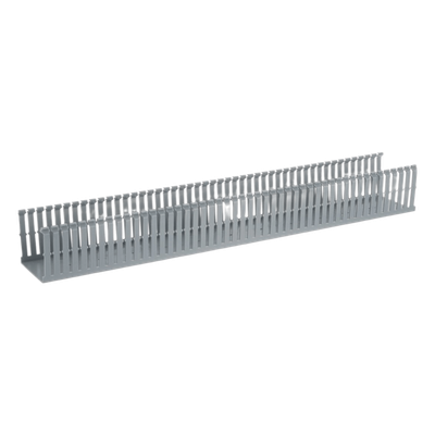 PANDUIT FC3X4LG2 - Canaleta Ranurada de PVC con Tapa / Tipo F / 82.6 mm Ancho / 79.2 mm Alto / 2 m (6.56 ft) Largo / Gris | SIERRA STORE