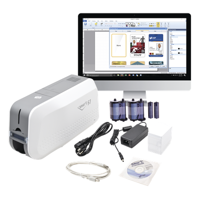Kit de Impresora de Tarjetas PVC / Una Cara / 300 dpi / USB / 100-200 Tarjetas / Windows, Mac, Linux | SIERRA STORE