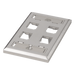 PANDUIT CFPL4SY - Placa de Pared Vertical / Acero Inoxidable Grado 304 / 4 Puertos Mini-Com / 69.8 x 114.3 mm / 2.75 x 4.5 pulg | SIERRA STORE