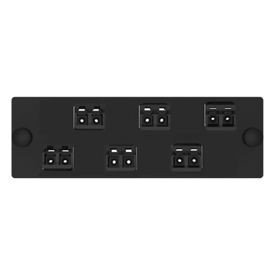 PANDUIT FAP6WABLDLCZ - Placa Acopladora de Fibra Óptica / 12 Fibras LC Duplex / OM3-OM4 / Alta Densidad / Color Negro | SIERRA STORE