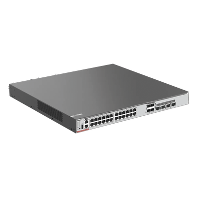 Switch Core / 24 Puertos Multi-Gigabit 10G / Hi-PoE 802.3bt 90 W / 4 SFP28 25G / Capa 3 / 1,480 W PoE / Fuentes Modulares | SIERRA STORE