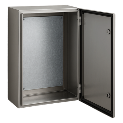 Gabinete de Acero Inoxidable / IP66 / 600x800x300 mm / 23.6x31.5x11.8 in / Carga 50 kg / Placa Galvanizada | SIERRA STORE
