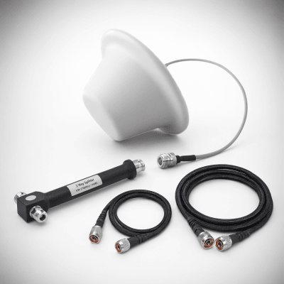 EPCOM EP1DIV-1ANT-2CCN - Kit Antena Omnidireccional Domo / Divisor de Potencia 2 Salidas / Jumpers Coaxiales 3 m (9.8 ft) y 15 m (49.2 | SIERRA STORE