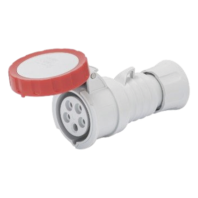BASE MÓVIL RECTA HP - IP66/IP67/IP68/IP69 - 3P+N+T 16A 380-415V 50/60HZ - ROJO - 6H - CONEXIONADO DE TORNILLO | SIERRA STORE