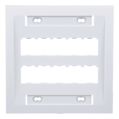PANDUIT CFPE10WH-2GY - Placa de Pared Vertical / 10 Puertos Mini-Com / ABS / 4.5 x 4.5 pulg. / Blanco | SIERRA STORE