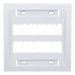 PANDUIT CFPE10WH-2GY - Placa de Pared Vertical / 10 Puertos Mini-Com / ABS / 4.5 x 4.5 pulg. / Blanco | SIERRA STORE