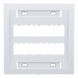 PANDUIT CFPE10WH-2GY - Placa de Pared Vertical / 10 Puertos Mini-Com / ABS / 4.5 x 4.5 pulg. / Blanco | SIERRA STORE