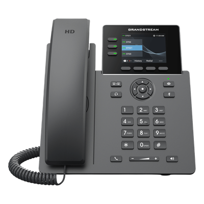Teléfono IP / 3 Líneas SIP / 12 Botones Virtuales Programables / Pantalla LCD 2.8 Pulgadas / Puertos Gigabit con PoE / Audio HD | SIERRA STORE