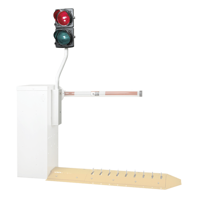 Semáforo LED para Barrera / Rojo/Verde / 12 VDC / Poste 35' (114.8 ft) / Cable 6 ft (19.7 ft) / Sincronización con Ciclo de Barrera | SIERRA STORE