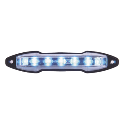 Luz auxiliar LED / 9 LED azul / 180° / 12-24 VCC / 131x29x30 mm / 0.8 A / IP exterior-interior | SIERRA STORE