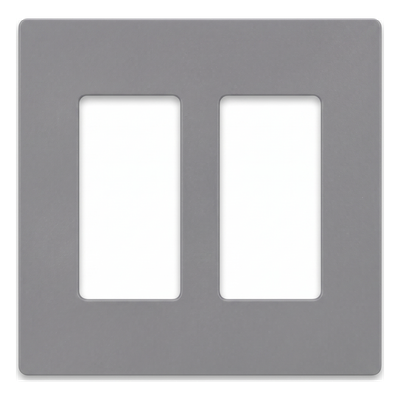 Placa de Pared / 2 Espacios / Apertura Designer / Acabado Brillante / Color Gris / Perfil 7.6 mm | SIERRA STORE
