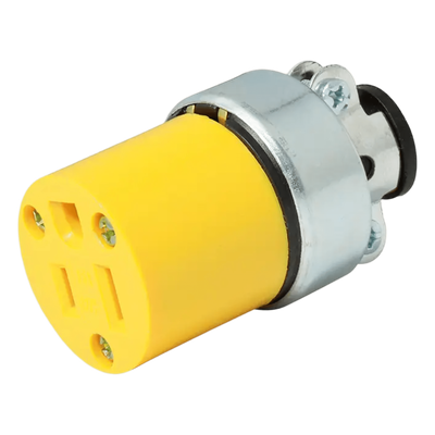 Contacto Blindado Aterrizado / 15 A / 125 V / 50/60 Hz / ABS-Metal / 38 mm Diámetro / Amarillo | SIERRA STORE