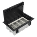 Caja de Piso Falso / 4 Módulos Dobles / Profundidad Ajustable 90-120 mm (3.54-4.72 in) / IK08 / +125 °C / Tapa Embellecedora | SIERRA STORE