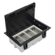 Caja de Piso Falso / 4 Módulos Dobles / Profundidad Ajustable 90-120 mm (3.54-4.72 in) / IK08 / +125 °C / Tapa Embellecedora | SIERRA STORE