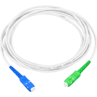 Jumper de Fibra Óptica Monomodo SC/APC-SC/UPC Simplex, Color Blanco 1 Metro | SIERRA STORE