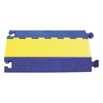 Cubrecable de Piso / 2 Canales / 3 ft x 22 in x 4.31 in / Azul y Amarillo | SIERRA STORE