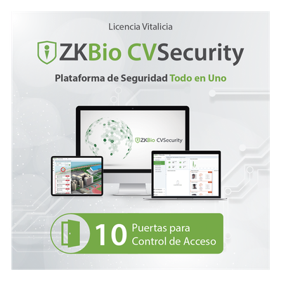 Licencia de Software / Control de Acceso / 10 Puertas / Biométrico Green Label / Vitalicia | SIERRA STORE