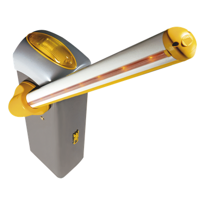 Kit de barrera GARD 4 con mástil Italiano / Izquierda y derecha configurable en campo / Incluye Iluminación LED Rojo/Verde / Pluma de | SIERRA STORE