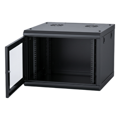 Gabinete de Pared / 4U / 19 in / Cristal Templado / 635mm Profundidad / 2.09 ft / 100 kg Carga | SIERRA STORE
