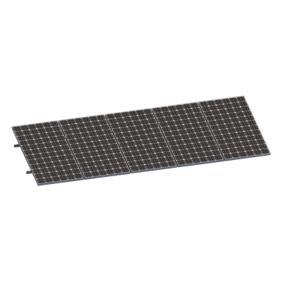 Kit de Minirieles para Panel Solar / Arreglo 1x5 / Módulos 35 mm / Fijación en Lámina | SIERRA STORE
