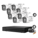Kit de Videovigilancia TurboHD / DVR 8 Canales + 2 IP / 1080p Lite / 8 Cámaras Bala ColorVu / Audio Integrado / IR Blanco 20 m (65.6 | SIERRA STORE