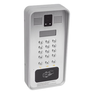 Video portero IP/SIP Con Cámara y pantalla LCD, 2 Relevadores Integrados (entrada y salida), Onvif y lector de tarjetas RFID, puerto | SIERRA STORE