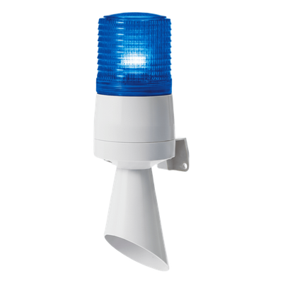 Luz de Advertencia LED con Buzzer / 60 mm (2.36 in) / 95 dB a 1 m / 24 VCD / Azul / Modo Fijo e Intermitente | SIERRA STORE