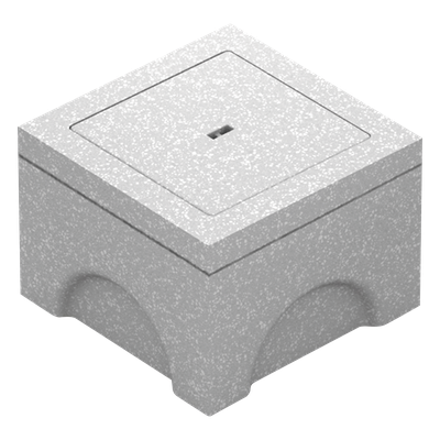 Arqueta de hormigón / 410x410 mm (16.1x16.1 in) / Cierre hermético / Resistente a clima extremo / Diseño modular | SIERRA STORE