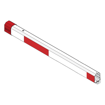 Brazo Octagonal para Barrera Vehicular / Aluminio 4.26 m (14 ft) / Reflectantes Integrados / Compatible Iluminación Rojo-Verde / | SIERRA STORE