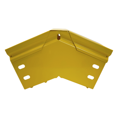 Curva Vertical Exterior / 45° / 4" x 4" / Radio 8" / Aluminio / Epóxica Amarilla | SIERRA STORE