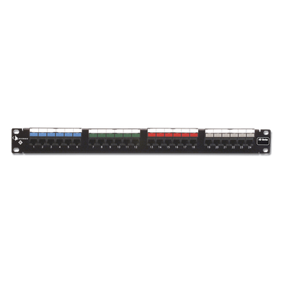 SIEMON HD6-24 - Patch Panel UTP / 24 Puertos / Cat 6 hasta 250 MHz / Plano 1UR / Alta Densidad HD6 / Terminación 110 | SIERRA STORE