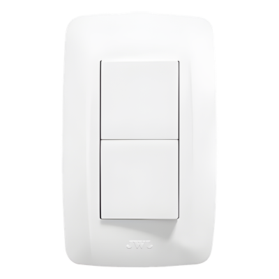 Apagador Duplex / 10 A / 127 V CA / 60 Hz / 11.8 x 7.8 x 3 cm / 4.65 x 3.07 x 1.18 in / Blanco | SIERRA STORE