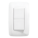 Apagador Duplex / 10 A / 127 V CA / 60 Hz / 11.8 x 7.8 x 3 cm / 4.65 x 3.07 x 1.18 in / Blanco | SIERRA STORE