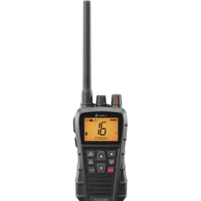 Cobra BlueBound 350 Color Negro / Radio VHF Marina Portátil Flotante / 215 Canales / Espaciado 25 kHz / IPX7 Sumergible / Potencia | SIERRA STORE