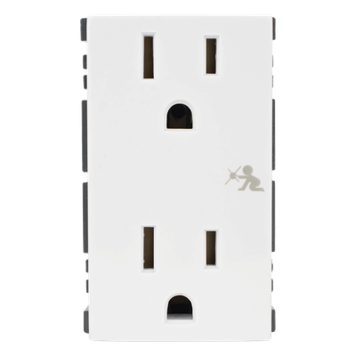 Módulo Dúplex de Contactos Eléctricos / 10A / 127V / Sistema de Seguridad Antiobjetos / Compatible con Cajas para Pavimento / | SIERRA STORE