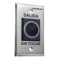 Botón de Salida sin Contacto / Sensor IR Ajustable 6 a 20 cm / LED Bicolor / Relé 0.5 a 30 s / 12-24 VCA/VCC / UL 294 | SIERRA STORE