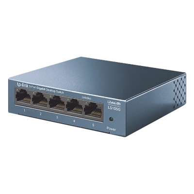 Switch de Escritorio / 5 Puertos Gigabit / 10/100/1000 Mbps / Carcasa Metálica / Auto-MDI/MDIX / Green Ethernet | SIERRA STORE