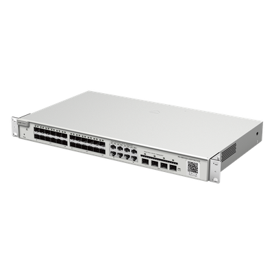 Switch Administrable Capa 2+ / 24 Puertos SFP / 8 Puertos RJ45 Combinados / 4 SFP+ / 128 Gb/s / 6 kV Protección Sobretensión | SIERRA STORE