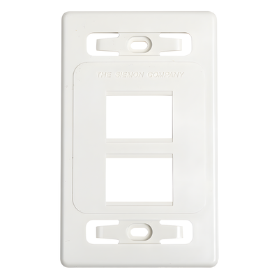 SIEMON MX-FP-S-04-02B - Placa de Pared Modular MAX, de 4 Salidas, Color Blanco, Versión Bulk (Sin Empaque Individual) | SIERRA STORE