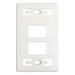 SIEMON MX-FP-S-04-02B - Placa de Pared Modular MAX, de 4 Salidas, Color Blanco, Versión Bulk (Sin Empaque Individual) | SIERRA STORE