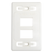 SIEMON MX-FP-S-04-02B - Placa de Pared Modular MAX, de 4 Salidas, Color Blanco, Versión Bulk (Sin Empaque Individual) | SIERRA STORE
