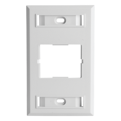 SIEMON CT2-FP-02 - Placa de Pared / 1 Puerto Acoplador / Estándar Británico 85x85mm / Color Blanco | SIERRA STORE