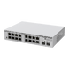 Switch MikroTik con 16 Puertos Gigabit Ethernet / 2 Puertos SFP+ 10G / Filtrado MAC y VLANs / SwOS Configuración Web - MIK...