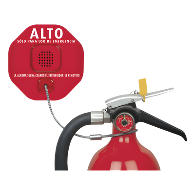 Alarma Antirrobo para Extintores / Sirena 95-105 dB / Alimentación 12-24 VCD o Batería 9V / Policarbonato Resistente | SIERRA STORE